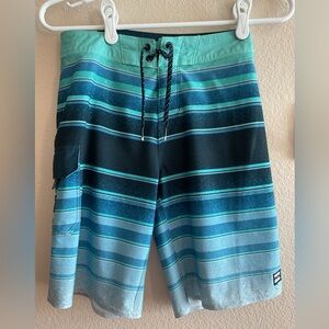 Billabong Recycler All Day Pro Striped Blue Board‎ Shorts size 24 Swim Trunks